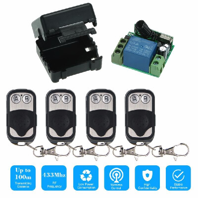 

Smart Home 433Mhz DC 12V 1CH Wireless Remote Switch Relay Receiver Transmitter Universal Remote Control Switch Module&5PCS RF