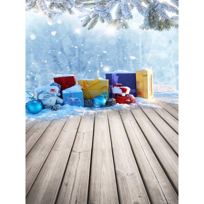 

Blue Xmas Snow Photo Backdrop 57FT Vinyl Fabric Cloth Digital Printing Photo Background st-604