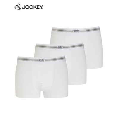 

JOCKEY Mens Boxer Briefs Cotton Mid-rise Breathable Sports Boxer 3 Pieces Black Black Black