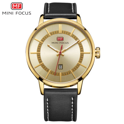 

MINI FOCUS Fashion Leather Strap Men Watch MF0033G