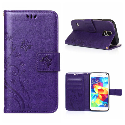 

MOONCASE Flower Pattern Premium Soft PU Leather Case Cover For Samsung Galaxy S5