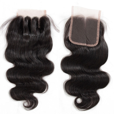 

Cambodian Virgin Hair Lace Closure Body Wave Size 4x4inch FreeMiddle3 Part Cambodian Remy Human Hair Swiss Closure Natural Color
