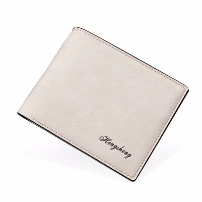 

Mens wallet Korean version fashion antique frosted mens short wallet multi card card pack