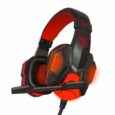 

High Quality Sound Effect Gaming Headset with LED Light Over Ear Glowing Stereo Headphones with Microphone for Computer PC Laptop