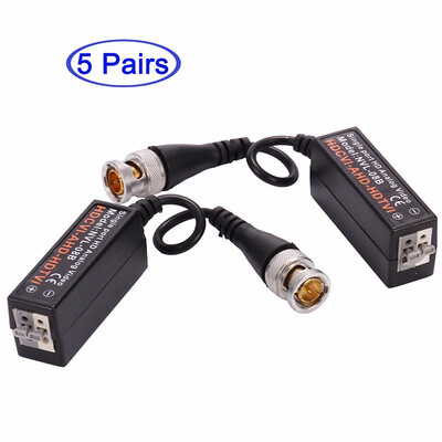 

COOLM 5 Pairs 10 Pcs 720P1080P Single Channel HD CVI AHD TVI Signal Transceivers Video Balun Twisted Pair Transmitter