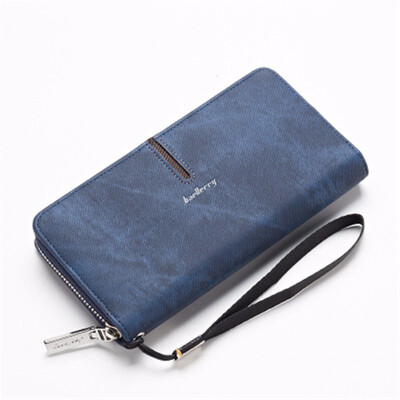 

Men Handbag Long Zipper PU Leather Phone Bag Business Leisure Wallet