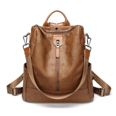 

Fashion New Soft Leather Women s Bag for Teenage Shoulders Bag Travel Large Backpack