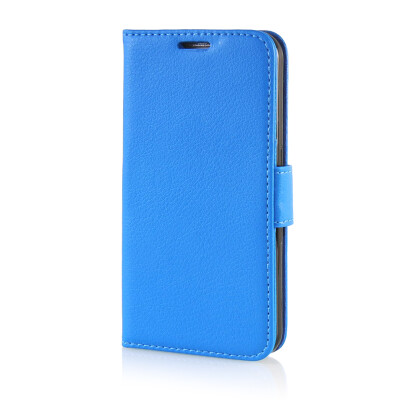 

MOONCASE Litch Skin Leather Side Flip Wallet Card Slot Pouch Stand ЧЕХОЛ ДЛЯ Samsung Galaxy S6 Blue