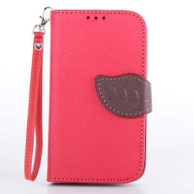 

MOONCASE [Leaves Magnetic Button] Premium PU Leather Flip Wallet Card Slot Bracket Back Case Cover for Nokia Lumia 520