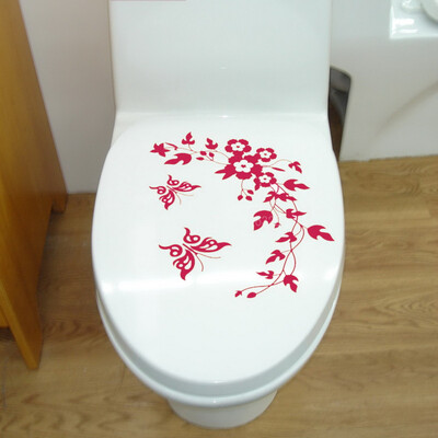 

Butterfly Flower Bathroom Toilet Laptop Wall Decals Sticker Home Decoration