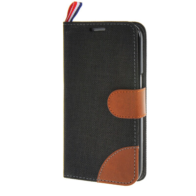 

MOONCASE Denim Style Flip Wallet Card Pouch Bracket Back чехол для Cover Samsung Galaxy Core Prime G360 / Prevail LTE чёрный