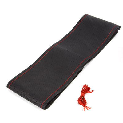 

Hydrolysis Resistance PU Steering Wheel CoverUniversal Car Steering wheels CoverHand Sewing DIY Covers With Needle&Thread
