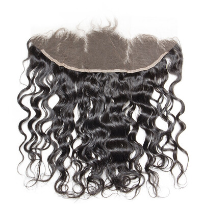 

Lace Frontal Closure Peruvian Water Wave Virgin Hair Closure Ear to Ear Size 13x4 Wet&Wavy Human Hair Closures Natural Color