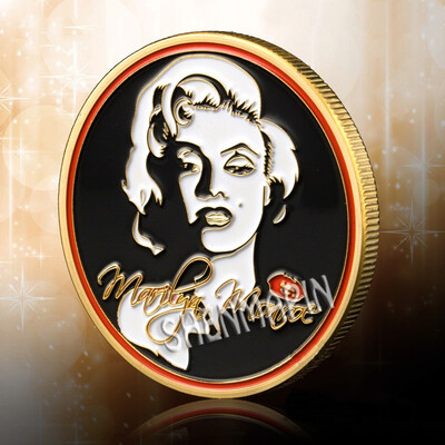

American actress Marilyn Monroe gold-plated commemorative coin love movie coins Work hard in your own life