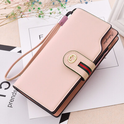 

Ladies Wallet long zipper clasp hand bag student mobile phone bag