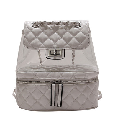 

2018 New Multi-function Backpack Transparent European Summer Tide Bag