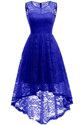 

Women Floral Lace Bridesmaid Party Dress Short Prom Dress V Neck