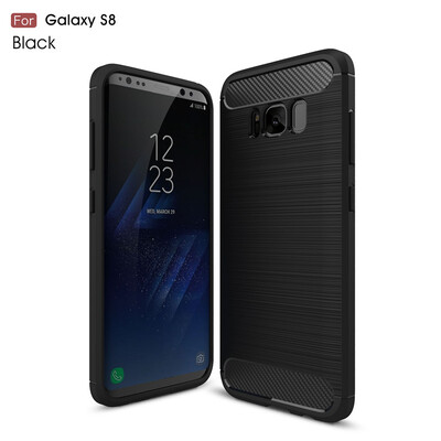

For Samsung Galaxy S8 Carbon Fiber Phone Cases Soft TPU Anti-Knock Cover For Samsung Galaxy S8 Case
