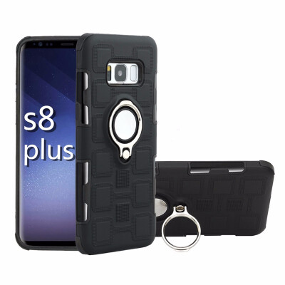 

SHS Phone Case For Samsung Galaxy S8S8 PlusNote 8 Luxury Armor Ring Bracket Silicon TPU Lattice texture Protection