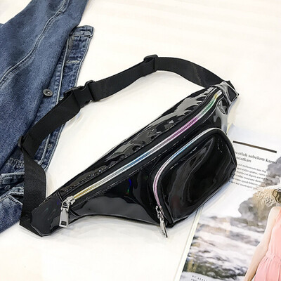 

Women Laser Fanny Pack Purse Shoulder Waist Chest Bags Hip Bag Sport Travel Tote