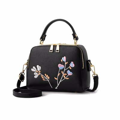 

women double zipper sequined embroidery small flap handbag ladies purse famous brand messenger crossbody shoulder bags