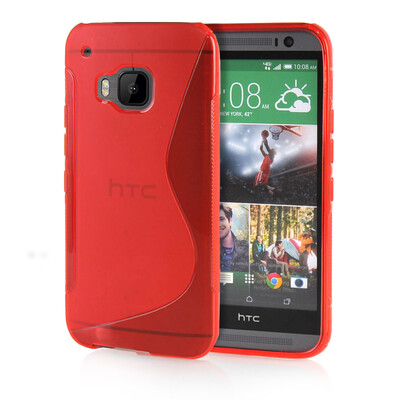 

MOONCASE S - Line Soft Flexible Silicone Gel TPU Skin Shell Back ЧЕХОЛ ДЛЯ HTC One M9 Red