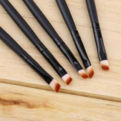 

5pcs Professional Synthetic Fiber Eyebrow Eye Shadow Brush Makeup Tool Black