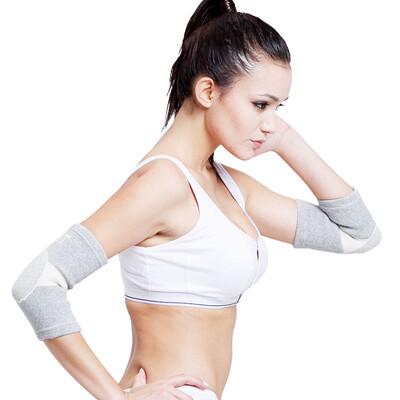 

Tian Yi Huatai Apocynum warm care elbow men&women light warm breathable exercise elbow mineral Chinese medicine fever gray