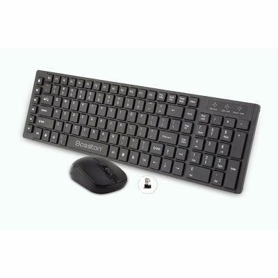 

Bosston Wireless Keyboard&Mouse Set 24GHz Ultra Thin Keyboards with Nano Receiver for PC Laptop