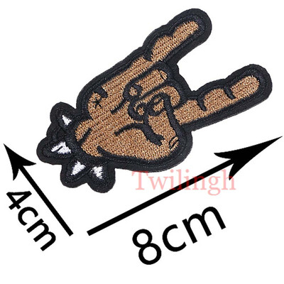 

Twilingh Ghost Death Skull Hand Patch Badges Embroidered Applique Sewing Iron On Badge Clothes Garment Apparel Accessories