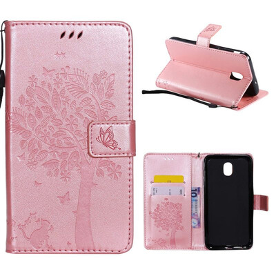 

MOONCASE Samsung Galaxy J7 2018 Embossed Cat&Bark Cover - Rose Gold
