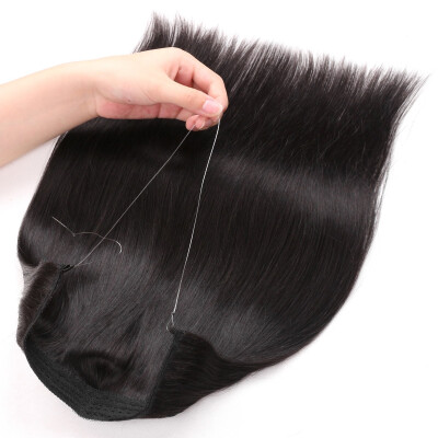 

BHF Hair Virgin Indian Human Hair Halo Hair Extensions With Wire Flip In Hair