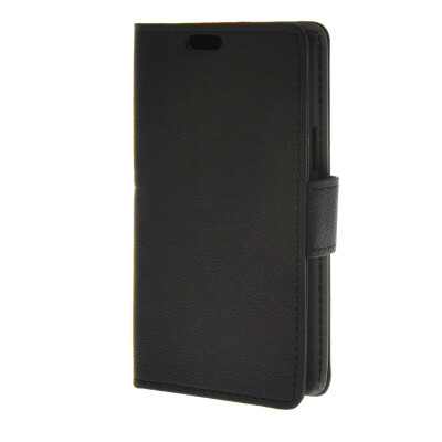 

MOONCASE Simple Leather Flip Wallet Case Card Slot Stand Back Cover for LG Joy H220 Black