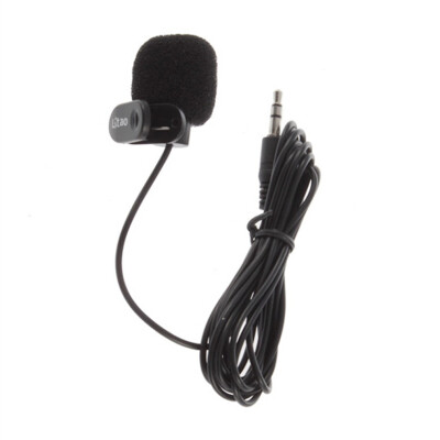 

New 3.5mm Mini Studio Speech Mic Microphone w/ Clip for PC Desktop Notebook