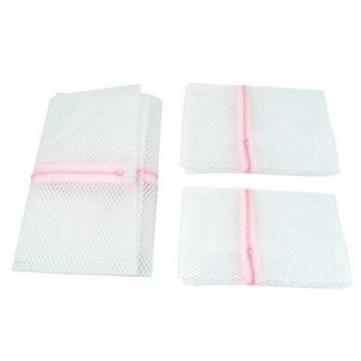 

UpperX 3 x Zipped Laundry Washing Mesh Bags Net Socks Underwear Wash 1 Large 2 Medium