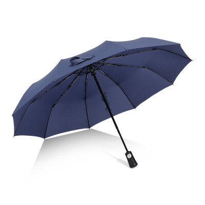 

Ying Yu automatic umbrella automatic open automatically increase business double umbrella male folding reinforcement three fold umbrella C1773 blue