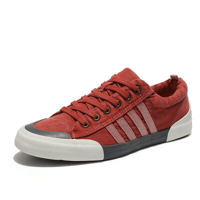 

Canvas Shoes Men Casual Shoes Breathable Wear-resistant Shoes Comfortable Round Toe Lace-up sneakers Flat Shoes DD-06