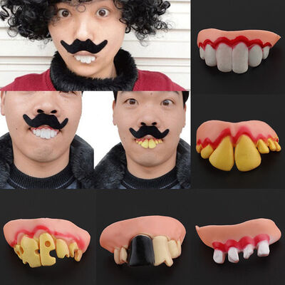 

5Pcs FUNNY GAG Dead Zed Set ADULT GIFT Ugly Fake Teeth PARTY Costume Halloween