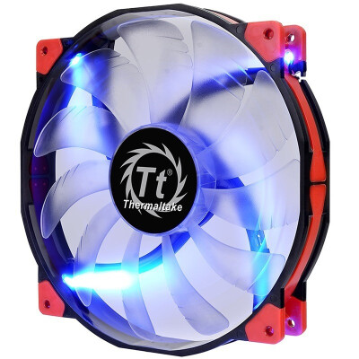 

Tt (Thermaltake) Luna 20cm red chassis fan (hydraulic bearing / enhanced shock / double leaf curved fan / mute technology / 3Pin / large 4Pin common