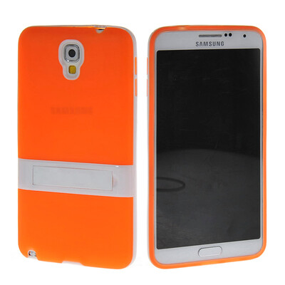 

MOONCASE Мягкие гибкие силиконовый гель ТПУ кожи с Kickstand чехол для Samsung Galaxy Note 3 Neo N7505 оранжевый