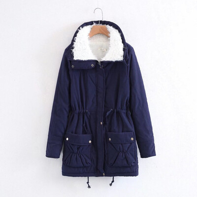

High Quality Warm Korea Style Tooling Coat Thick Cashmere Padded Cotton Coat Jacket Women Parkas for Winter