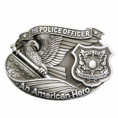 

New Vintage Police Officer American Hero Belt Buckle Gurtelschnalle Boucle de ceinture