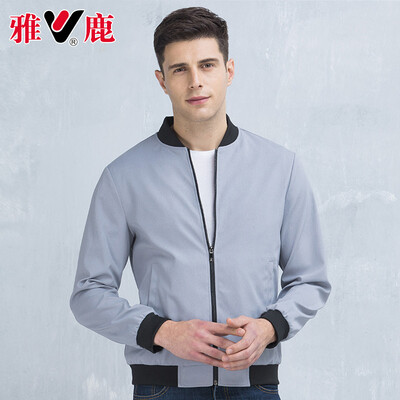 

Yalu jacket male 2018 autumn new mens thin section collar collar business casual clothes mens clothing 18582002 Navy 175