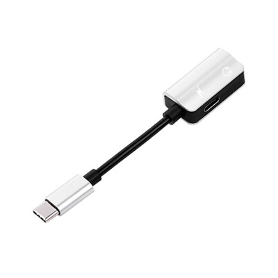 

TYPE-C two-in-one extension cable Xiaomi Huawei p20 hammer music as mobile phone headset call song adapter