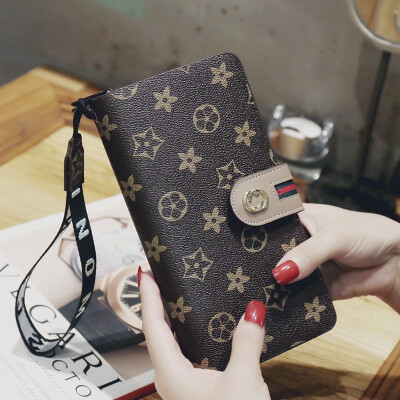 

2017 New Ladies Wallets Long-style Buckle Handbags European&American Fashion Multi-purpose Womens Wallet