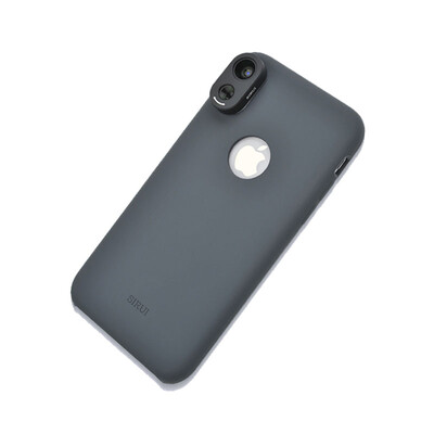 

Si Rui SIRUI iphoneX mobile phone wide-angle telephoto double lens two-in-one set double lens silicone protective case set gray