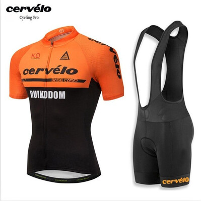 

Cycling jersey 2018 pro team Cervelo short sleeve cycling clothing bib shorts kit ropa ciclismo summer breathable MTB bike jersey
