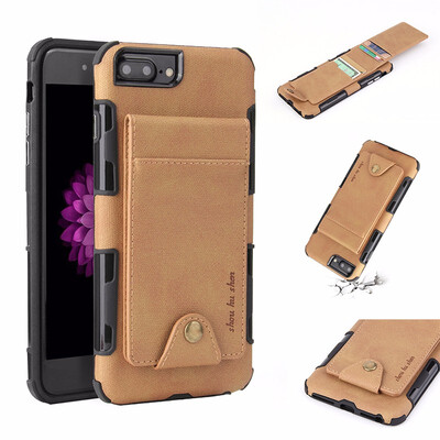 

SHS Phone Case For Iphone 6 Plus6s Plus7 Plus8 Plus Fashion Linen Clasp Card slot Multifunctional Wallet Full Cover