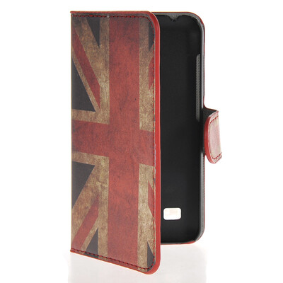 

MOONCASE UK British Flag Leather Side Flip Wallet Card Slot Stand Pouch Case Cover for Huawei Ascend Y550