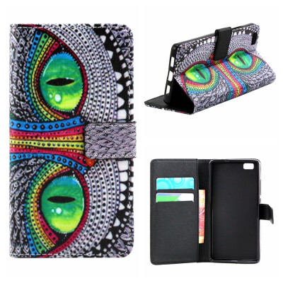 

MOONCASE Cute Pattern Leather Wallet Flip Card Holder With Kickstand Pouch For Huawei Ascend P8 lite